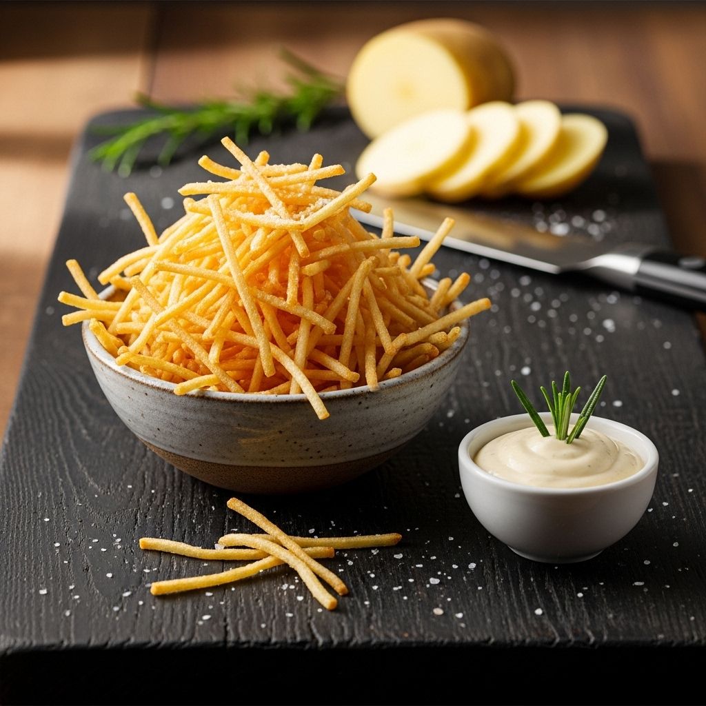 Transform simple potatoes into ultra-thin golden snacks bursting with shattering crunch.