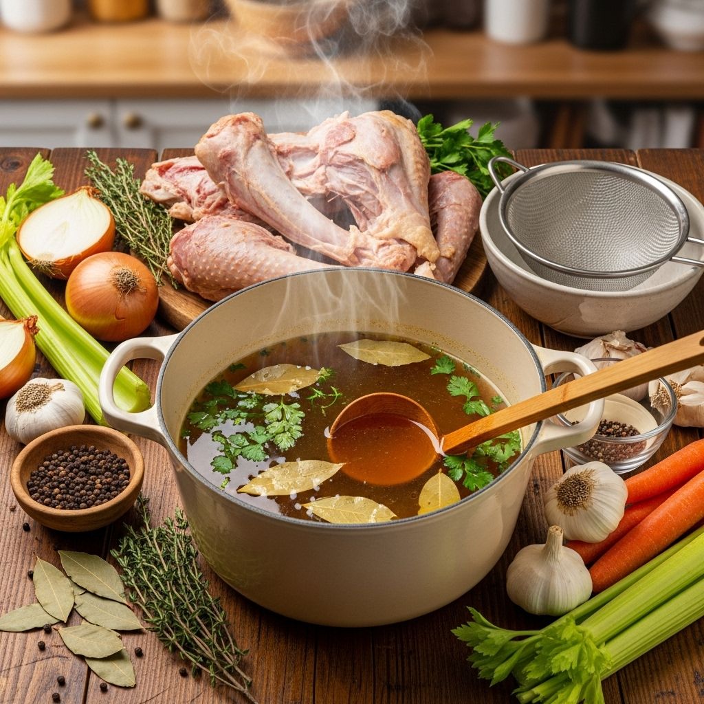 Transform vegetable scraps and bones into a rich, collagen-packed foundation for dishes.