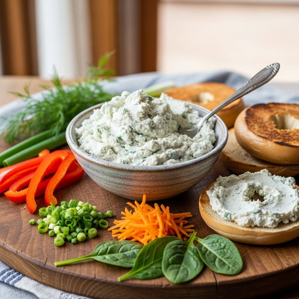 Homemade Veggie Cream Cheese Spread: Simple, Fresh, and Flavorful A fresh blend of colorful vegetables and aromatic herbs that transforms any snack bite.