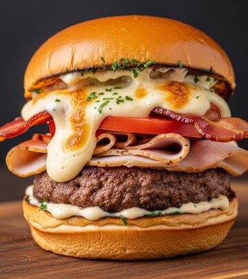 Melted cheese sauce, smoky bacon, and ripe tomato come together for a crave-worthy meal.