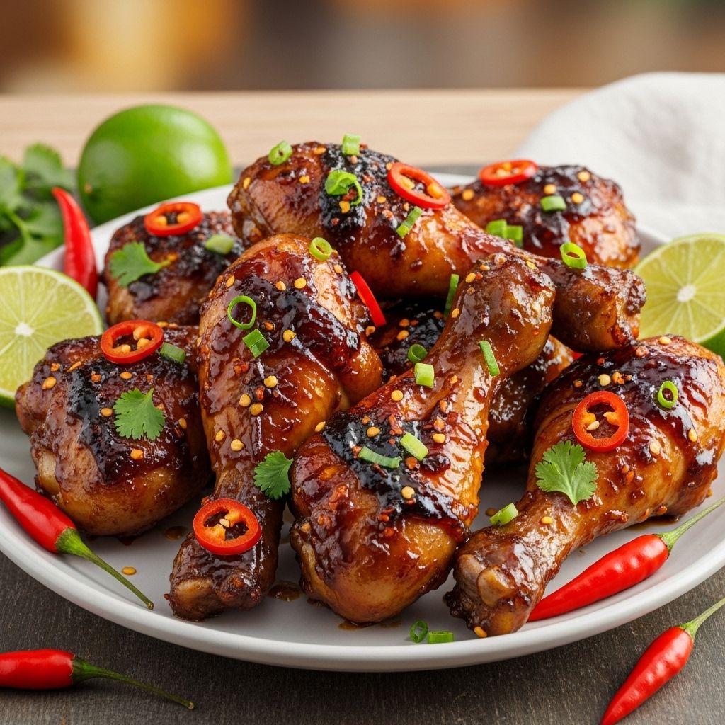 Hot & Sweet Drumsticks Recipe – A Finger-Licking Chicken Delight A simple sauce blend transforms everyday chicken into irresistibly glazed comfort food.