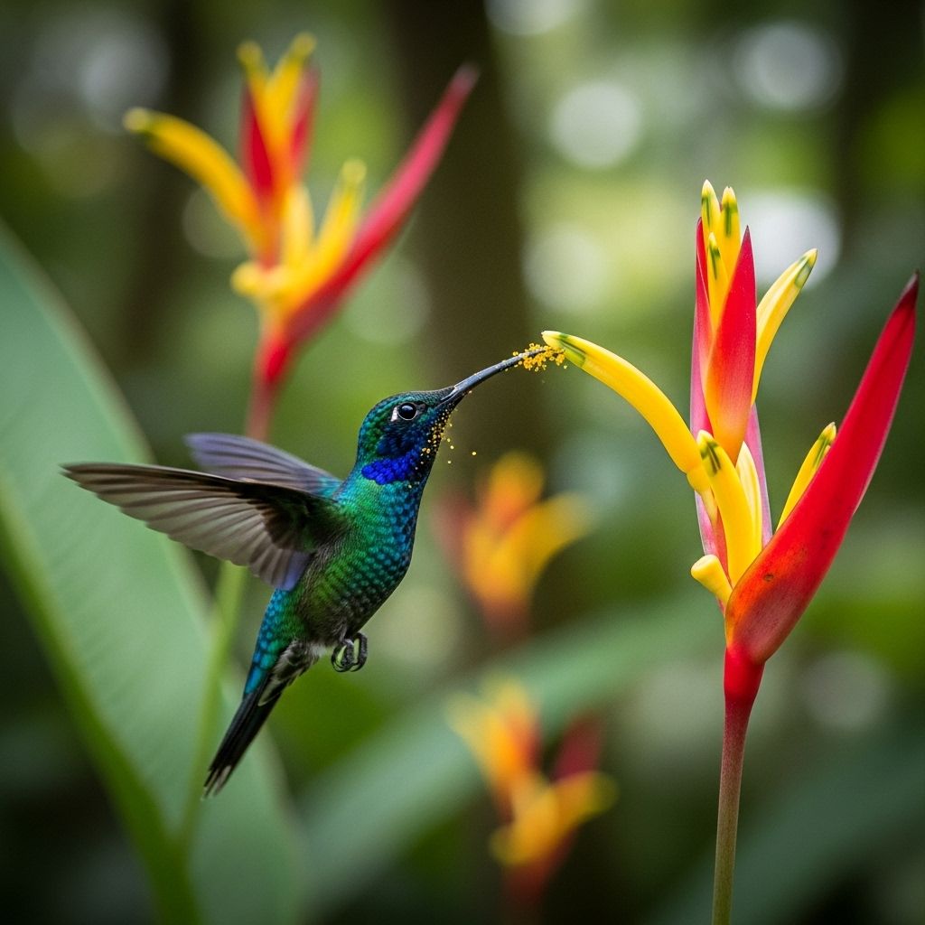 Birds are crucial pollinators, sustaining plant life, ecosystems, and biodiversity through mutualistic relationships.