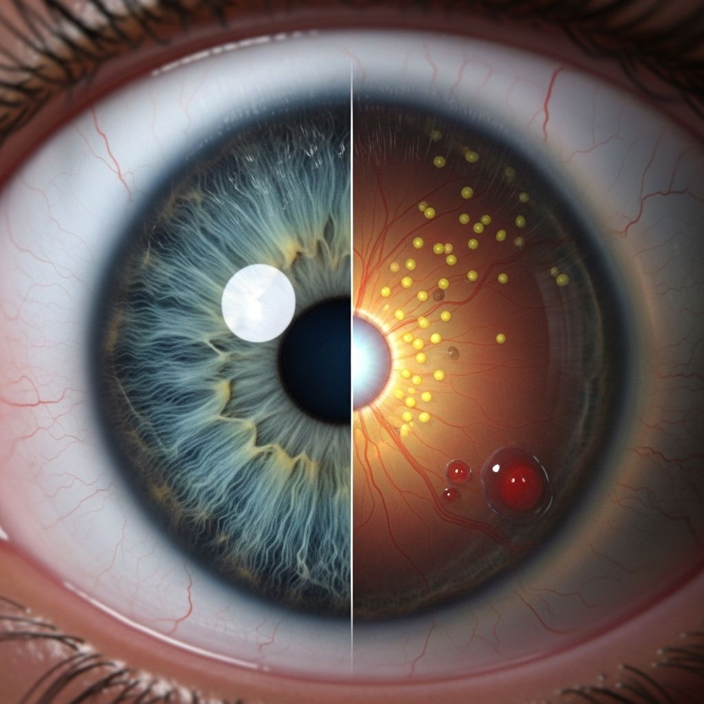 Macular degeneration causes loss of central vision, with rates of vision loss and risk factors varying by disease type and individual health.