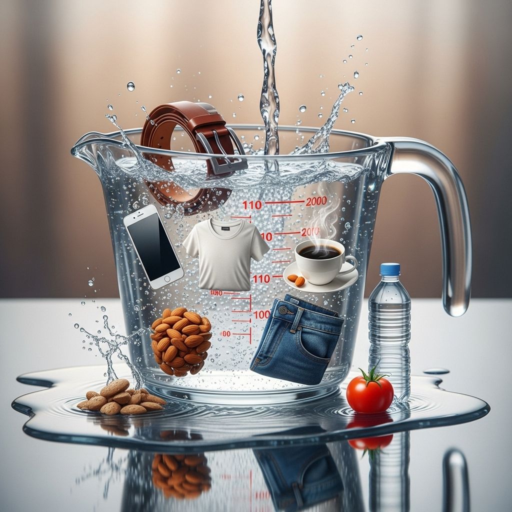 Discover the hidden water footprint of common goods, from food to clothing, and explore ways to reduce your daily water usage.