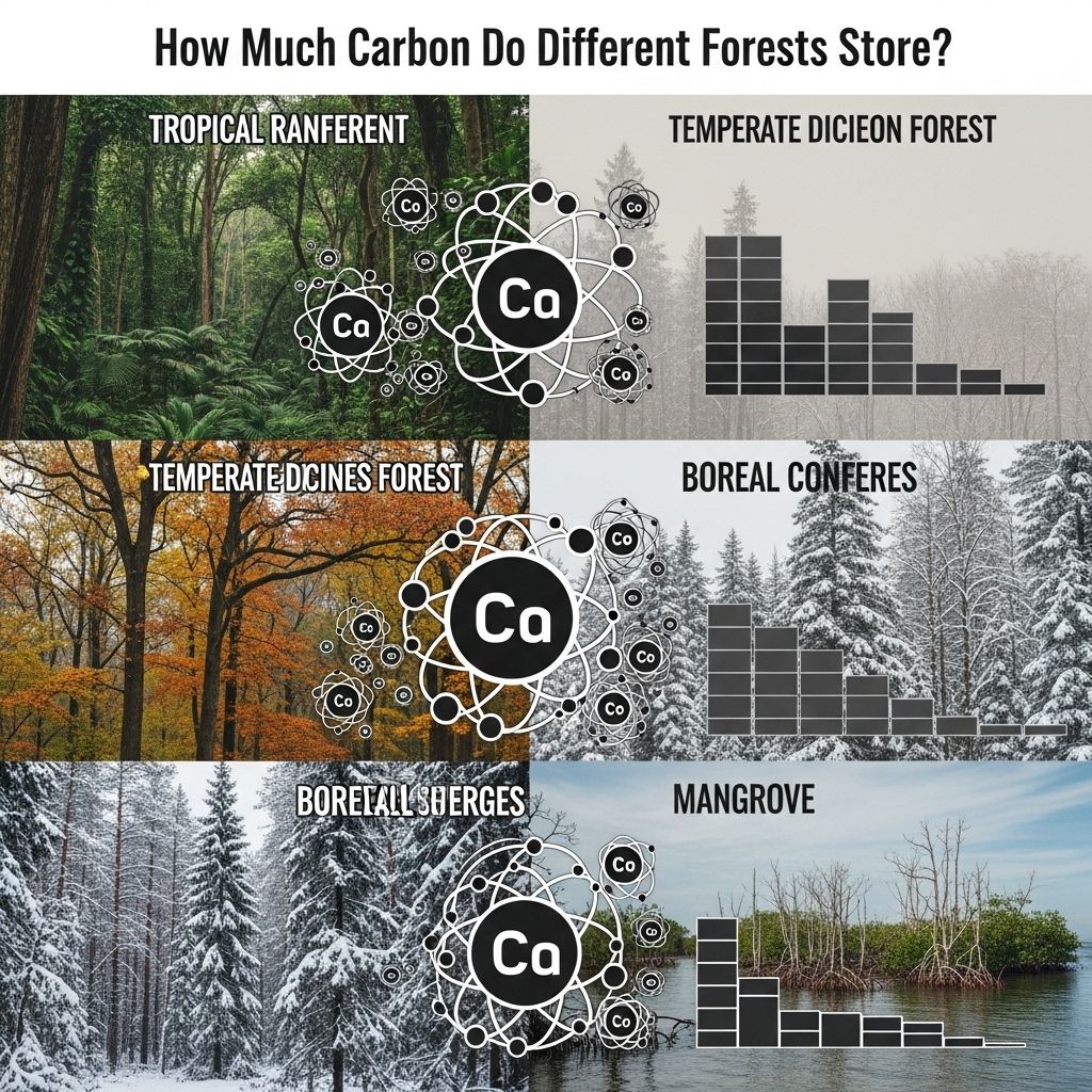 A detailed look at the carbon storage capacities of forest types, how age and management matter, and their crucial climate role.
