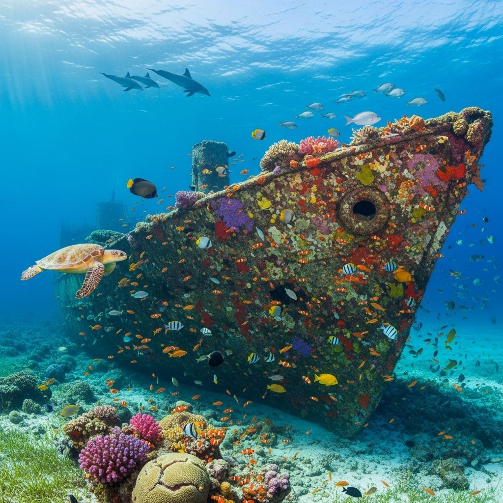 Shipwrecks can boost marine biodiversity but also threaten ocean ecosystems—explore the environmental impacts.