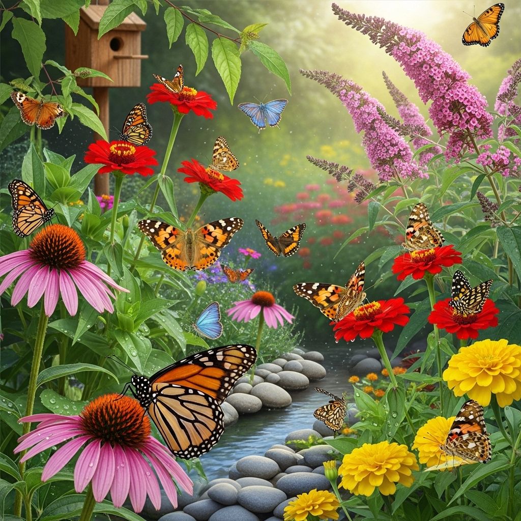 Transform your garden into a thriving butterfly haven with simple plantings, eco-friendly practices, and essential habitat strategies.