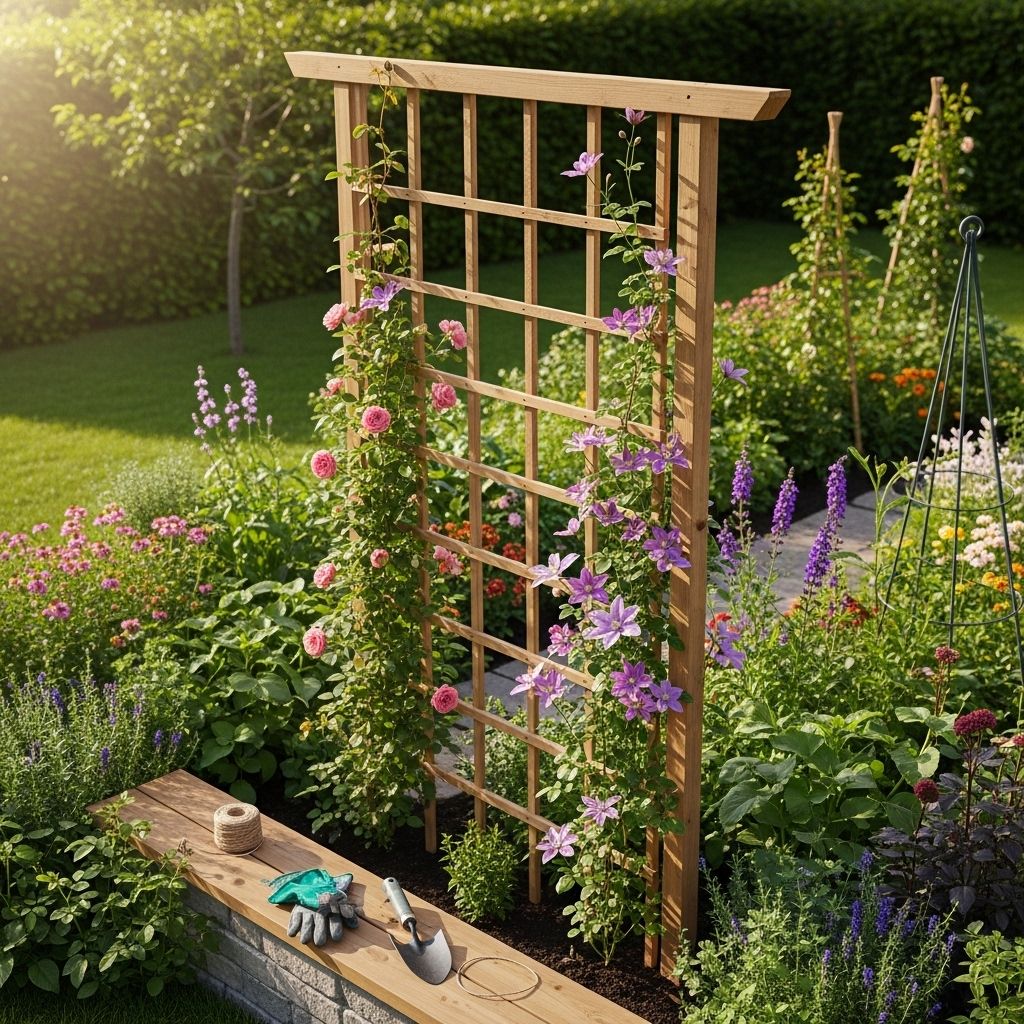 Turn climbing vines into living art with a custom framework that boosts plant health.