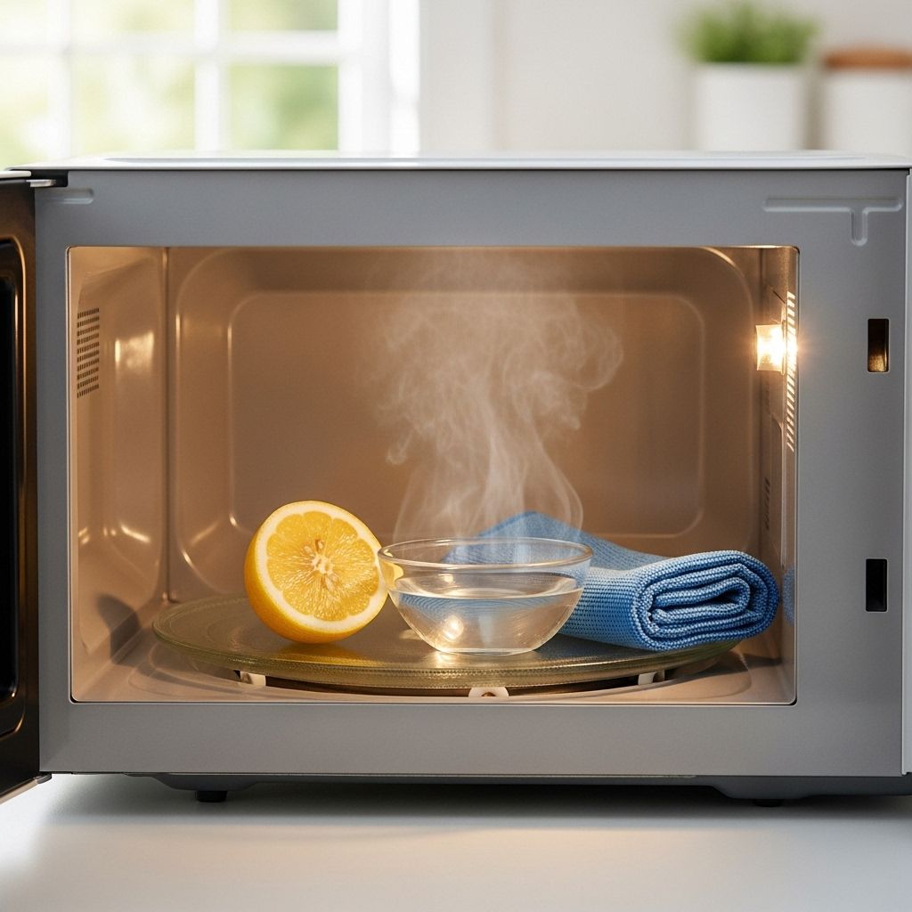 Natural techniques dissolve stubborn food buildup and banish lingering kitchen odors.