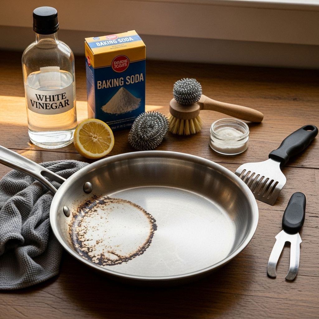Turn charred cookware back to its original sparkle with pantry staples and simple steps.