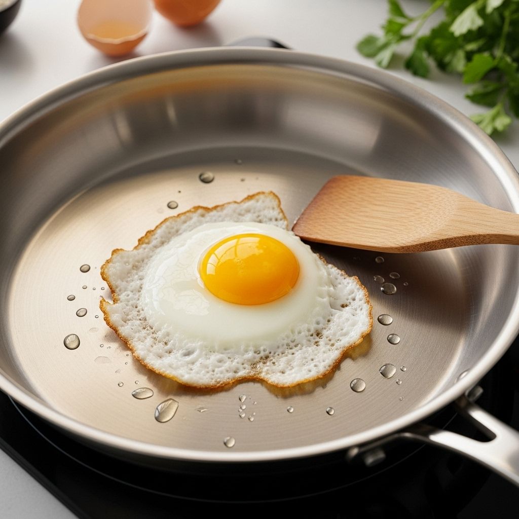 Precision preheating and fat choice create a steam barrier for effortless release.