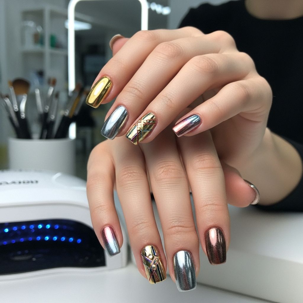 Master the art of metallic manicures with easy techniques, pro tips, and design inspiration for every nail shape and style.