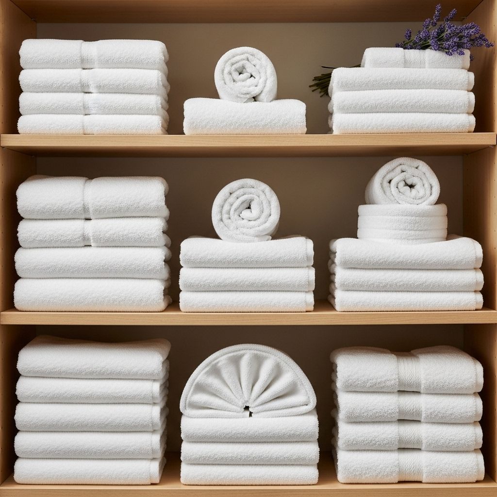 Creative hacks transform clutter into crisp, spa-inspired arrangements on any shelf.