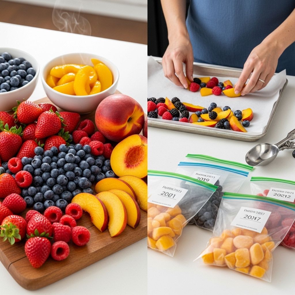 Preserve juicy flavors and firm texture in frozen fruit all winter.