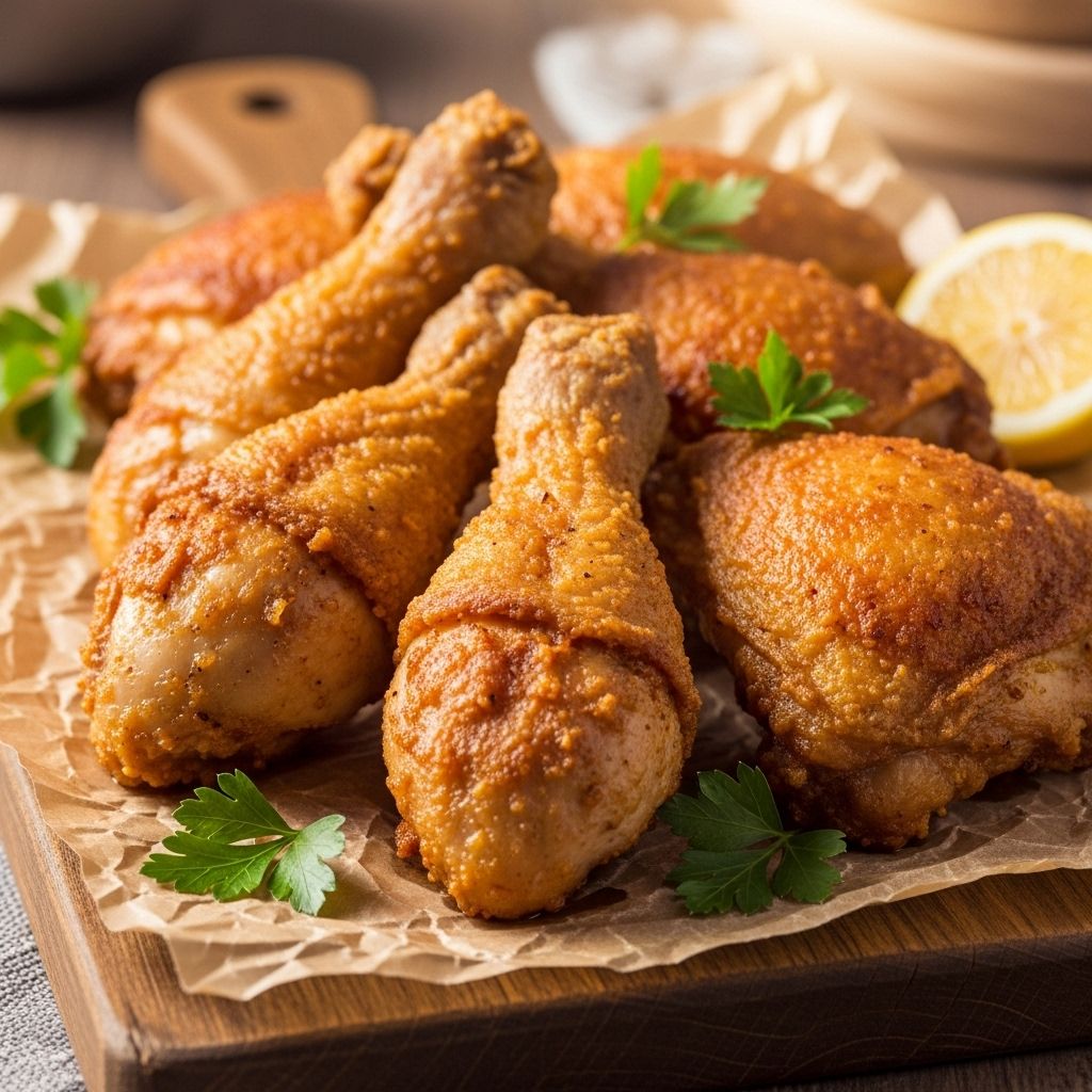 Buttermilk soak and craggy breading deliver restaurant style crunch and juicy tenderness.