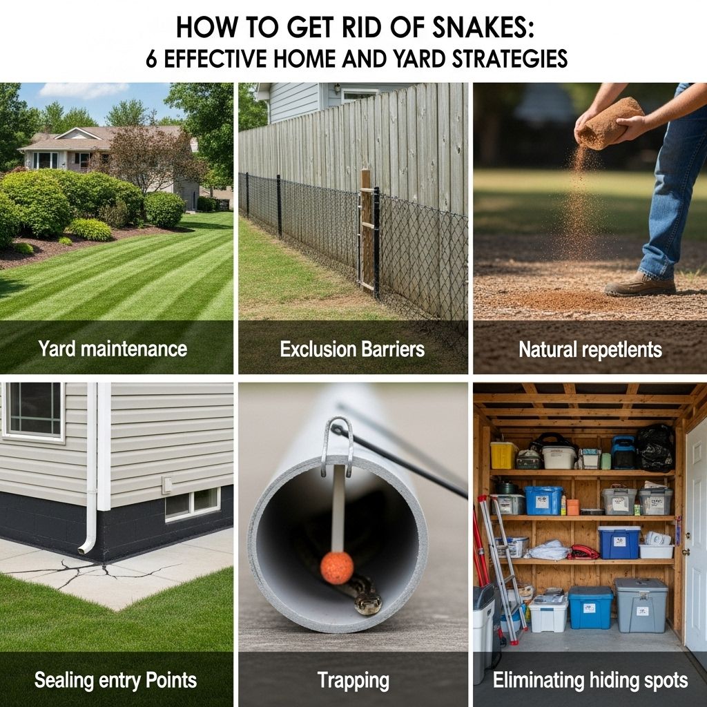 Clutter removal and gap sealing make outdoor spaces less inviting for unwelcome reptiles.