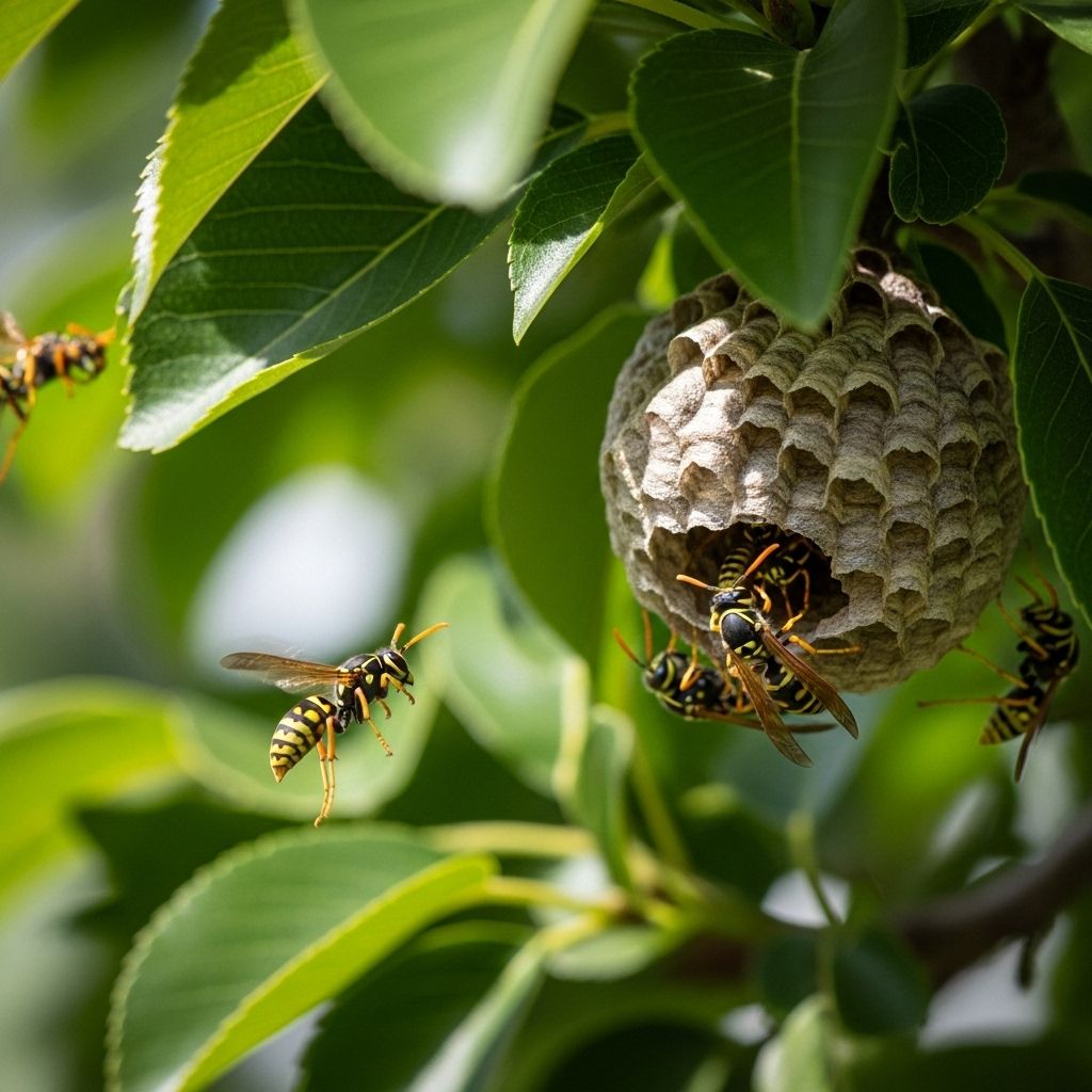 Natural repellents and barriers keep stinging insects from nesting around your property.