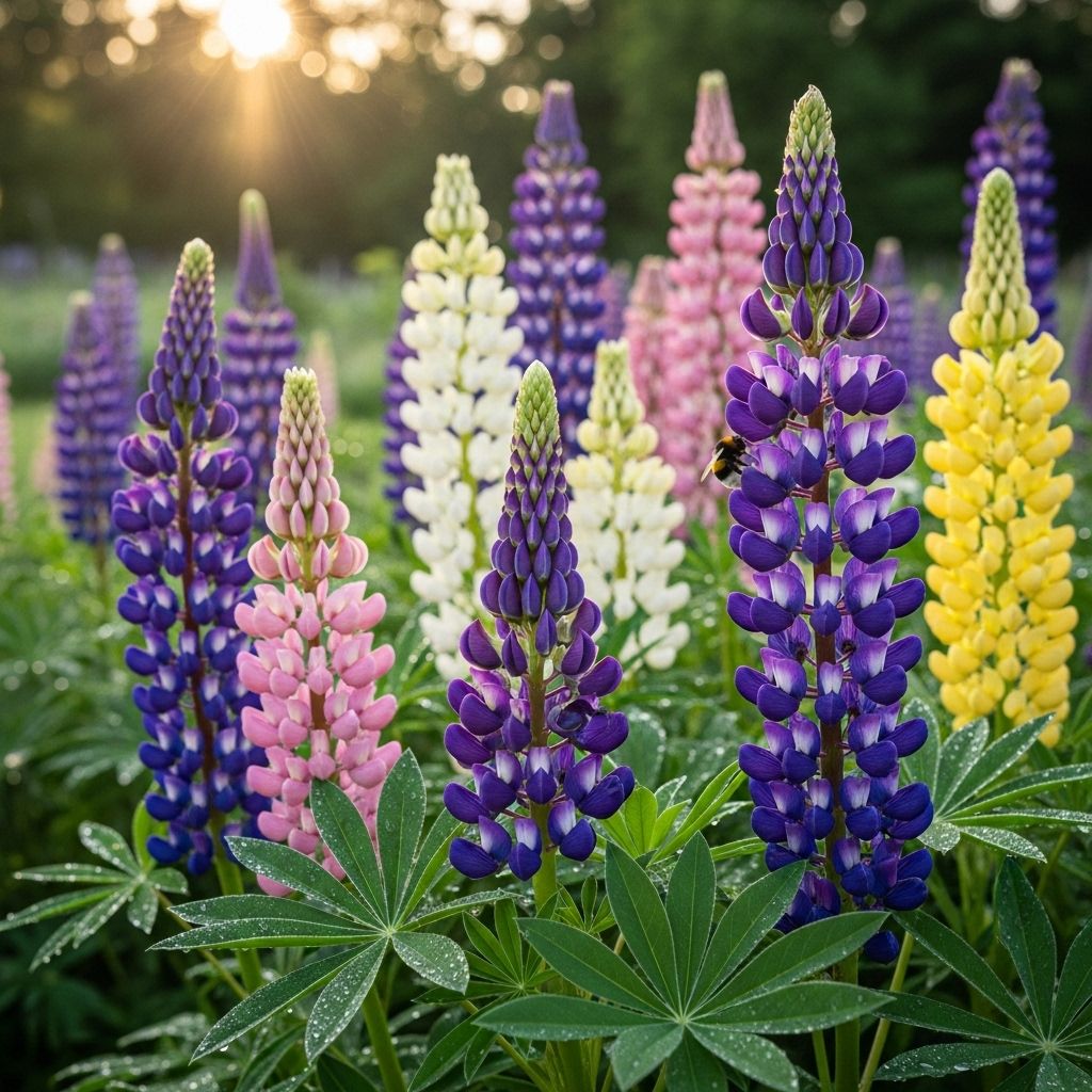 Enjoy vivid spires of blooms that enrich soil and invite pollinators.