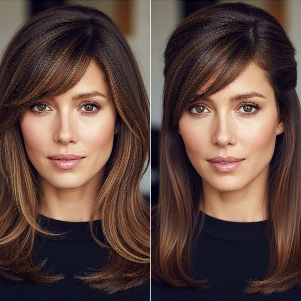 Unlock the A-list secret: Learn how to conceal your bangs effortlessly, just like Jessica Biel, using top celebrity stylist tips for flawless, versatile hair.
