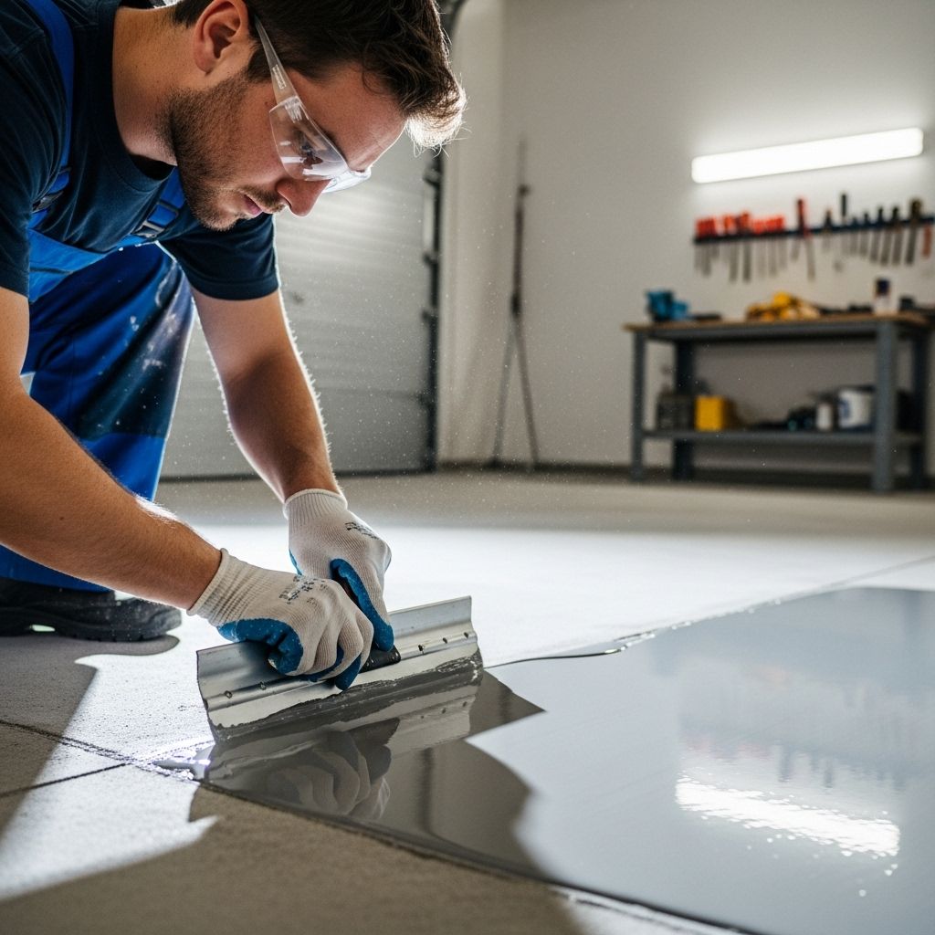 Concrete surfaces become high-gloss, wear-resistant floors that stand up to heavy use.