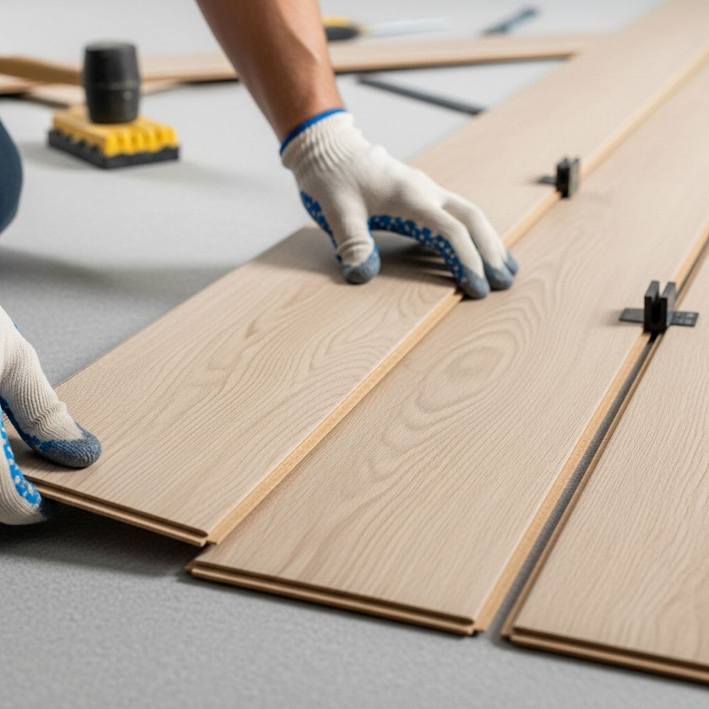 Floating boards snap into place to create a seamless surface that withstands daily life.