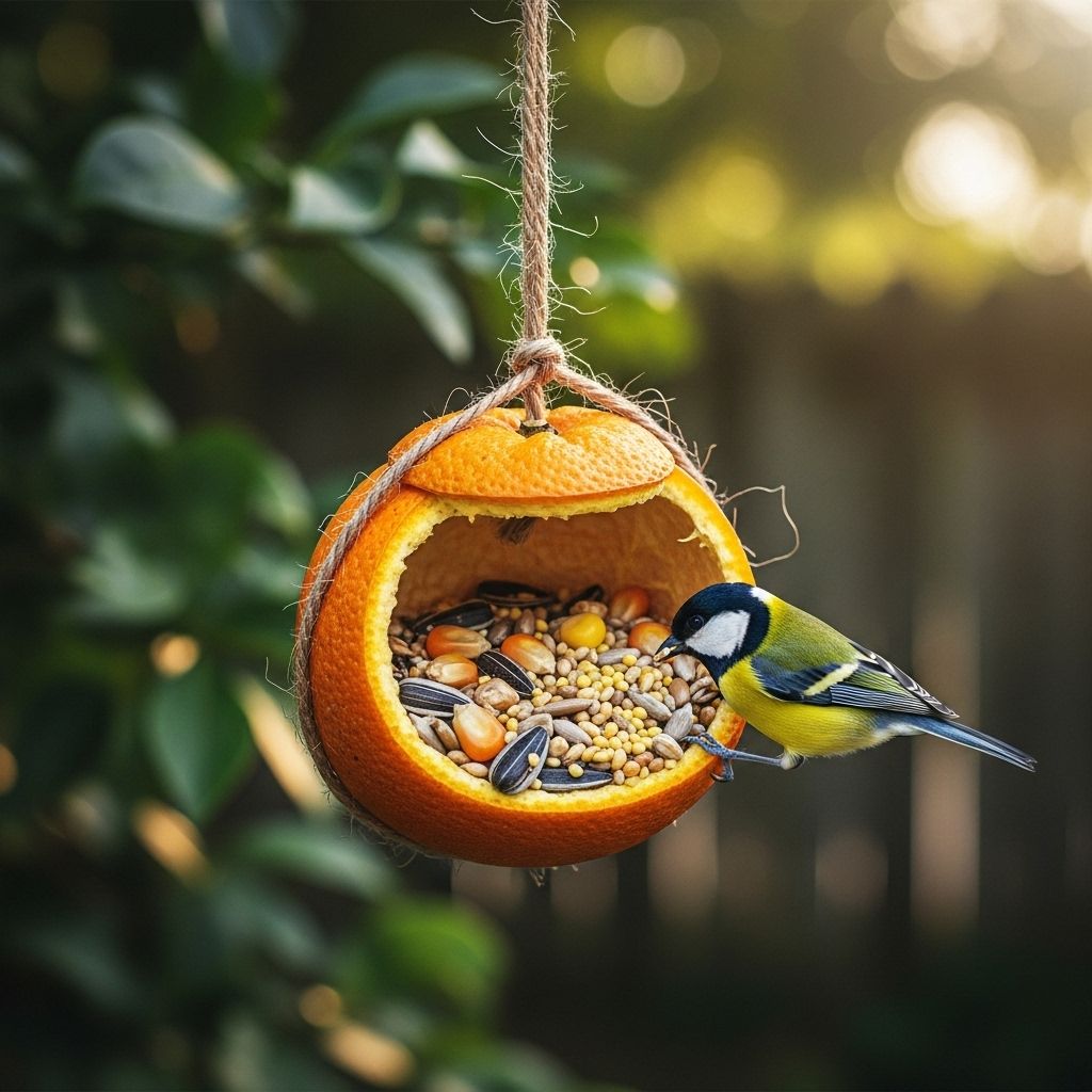Transform leftover citrus peels into charming, zero-waste bird feeders and attract wildlife to your backyard—fun for all ages.