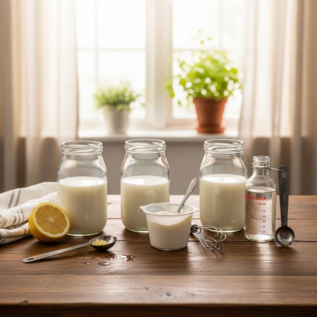 Turn pantry staples into a creamy dairy base that adds tangy lift to baking and cooking.