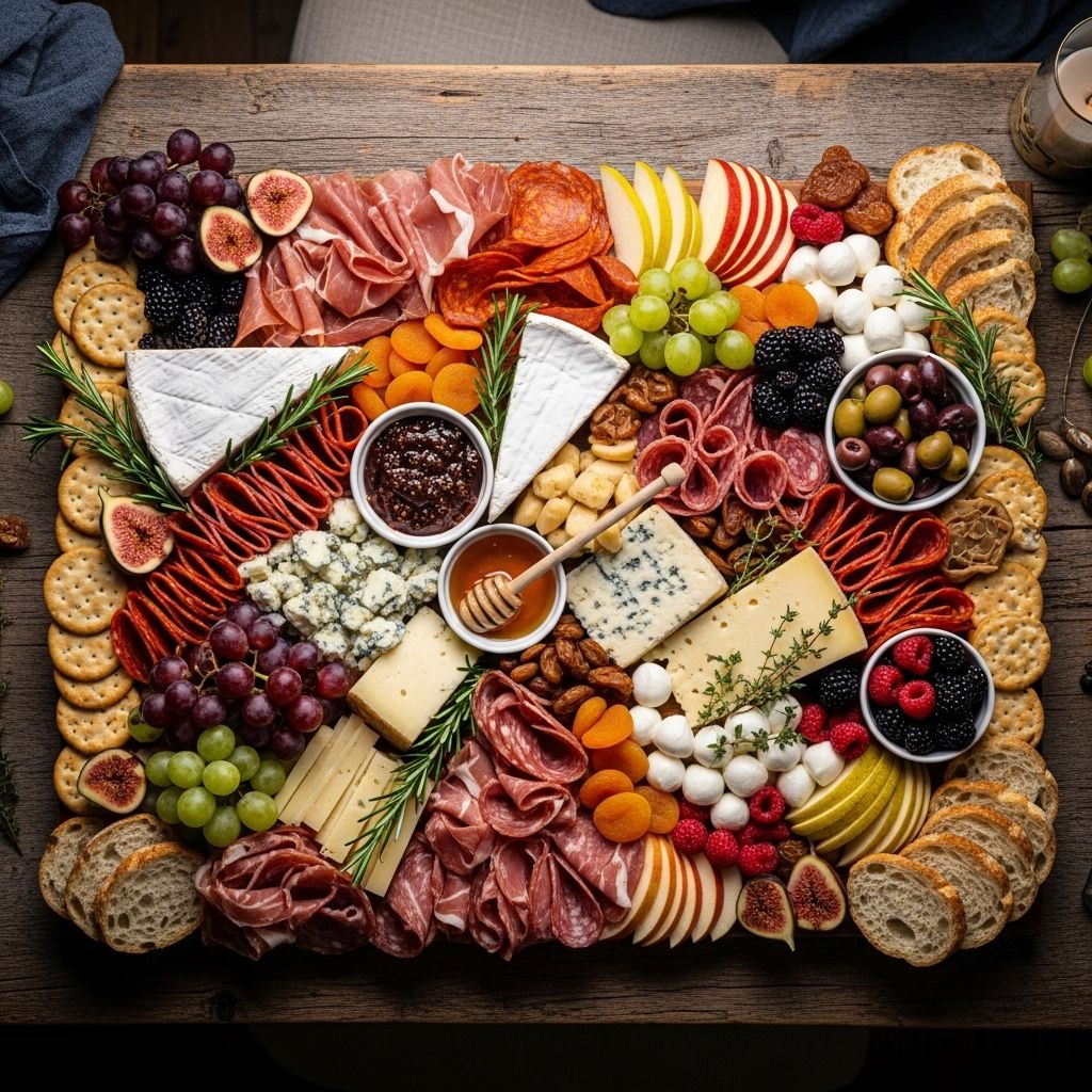 Merge vibrant hues, varied textures, and savory-sweet combos into one impressive display.