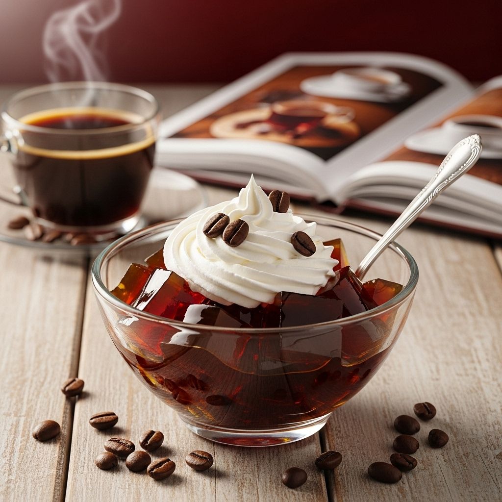 A playful dessert that balances rich espresso flavor with a delightfully wobbly texture.