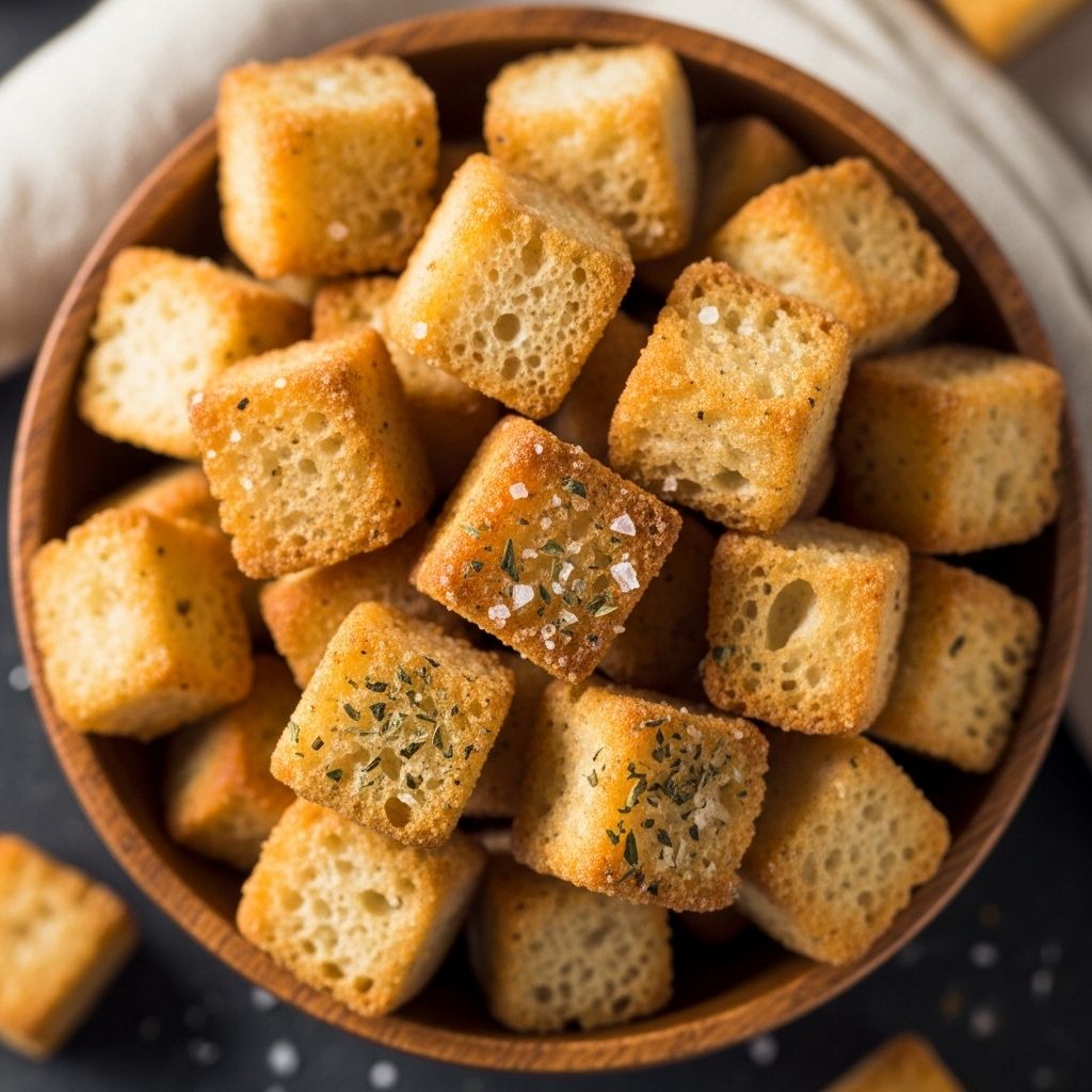 Seasoning options and cooking tricks ensure your croutons turn out perfectly crisp.