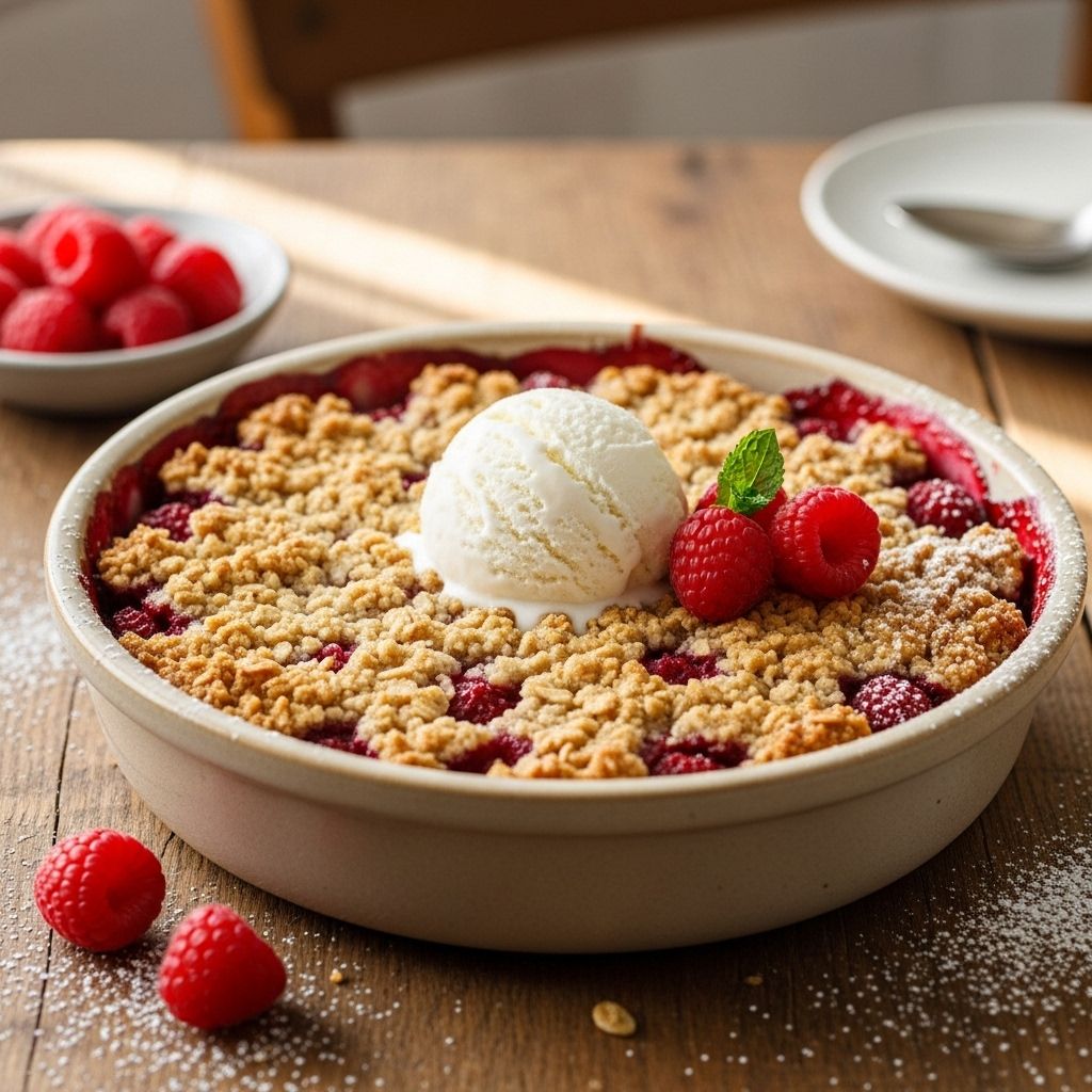 A flaky oat topping and tangy fruit filling make every bite irresistibly comforting.