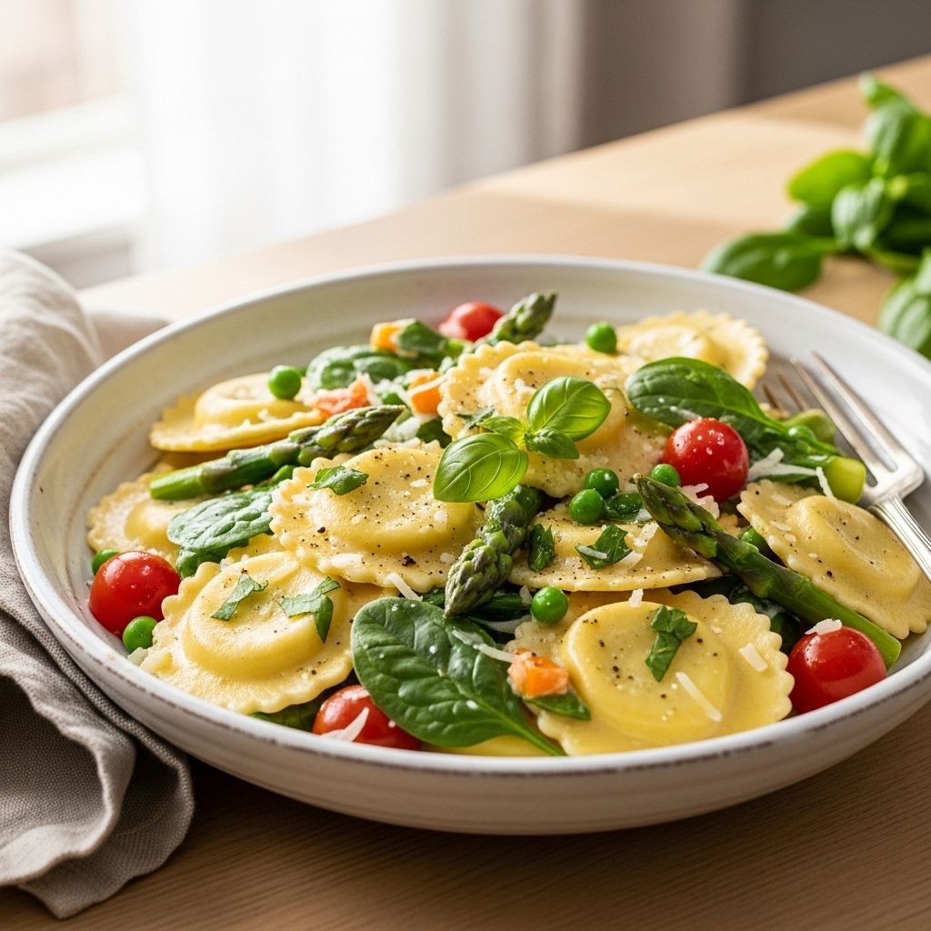 Vibrant veggies, pesto, and parmesan unite for an effortless, restaurant-quality supper.