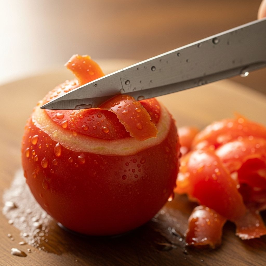 Achieve richer, creamier sauces, soups, and preserves by removing delicate skins.