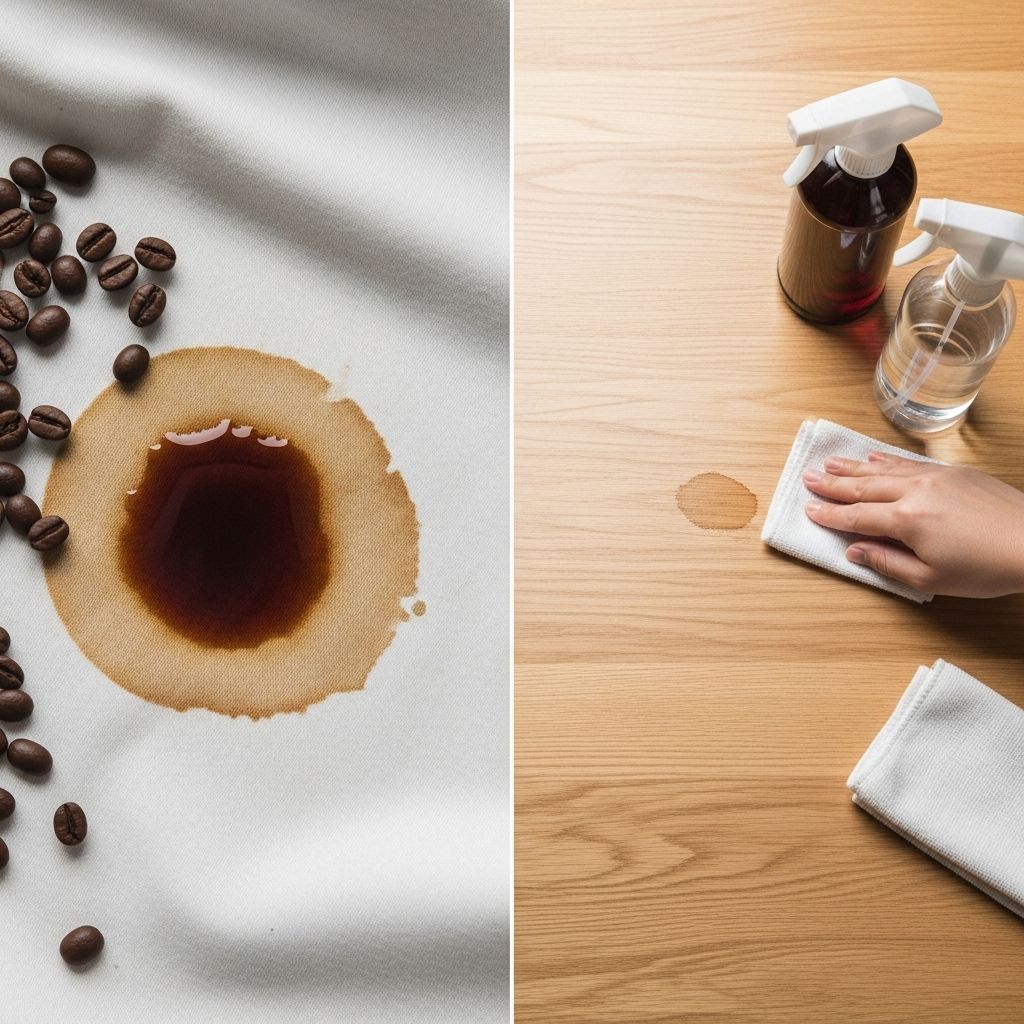 Quick action and household cleaners tackle fabric spills before they set permanently.