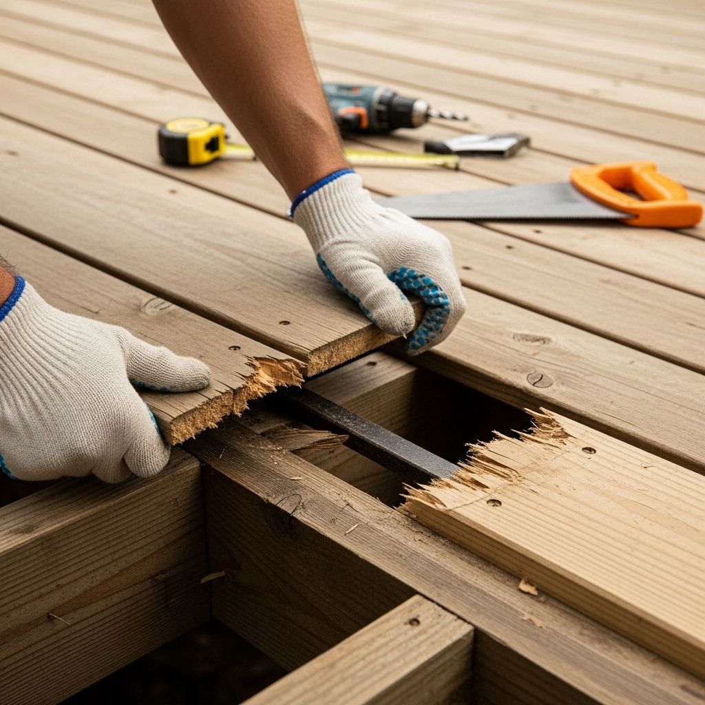 Freshly installed planks deliver a stable, weather-resistant surface for years of outdoor enjoyment.