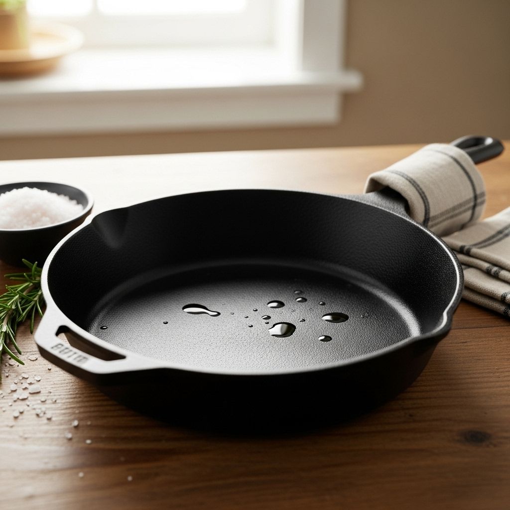 Master the essential art of seasoning your cast iron cookware for a non-stick, rust-resistant, and flavorful cooking experience.