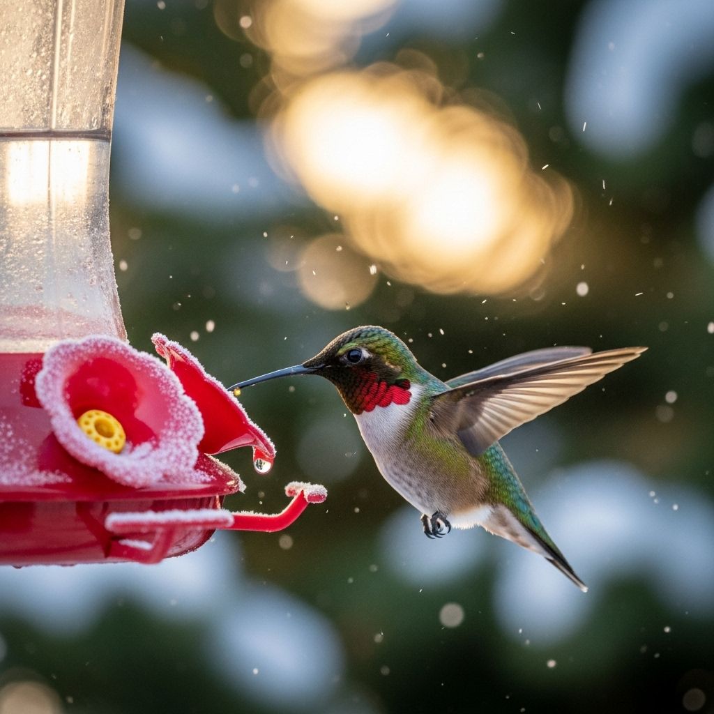 Help overwintering hummingbirds thrive with feeding strategies, proper shelter, and winter garden planning.