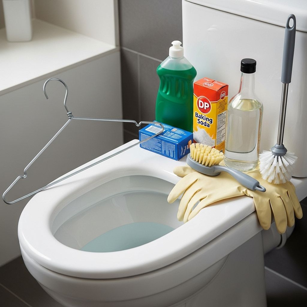 Everyday kitchen supplies become unexpected heroes in banishing stubborn bathroom clogs.
