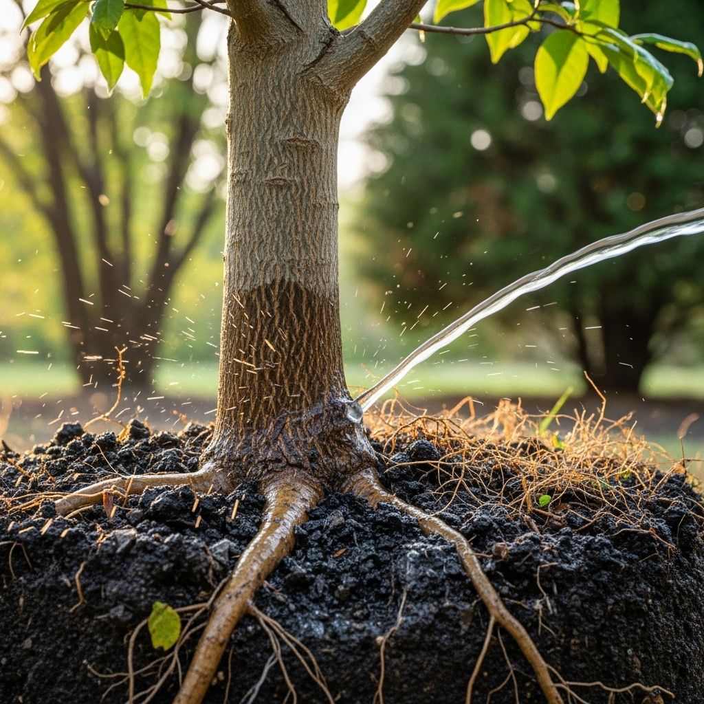 Master the art of watering trees with deep, slow techniques that support healthy root development through every season.
