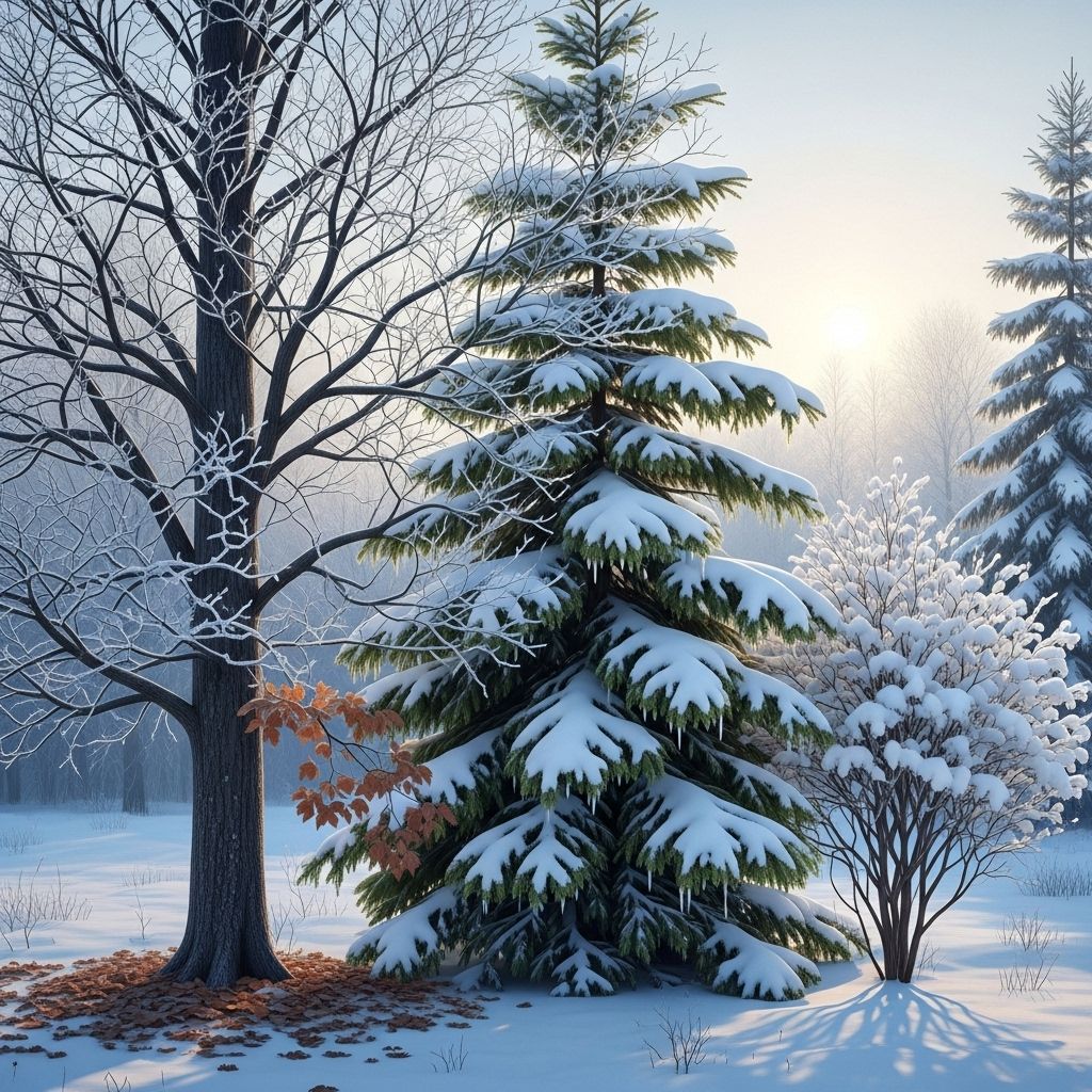 Discover the fascinating biological strategies trees use to endure cold winters, from dormancy to natural antifreeze.