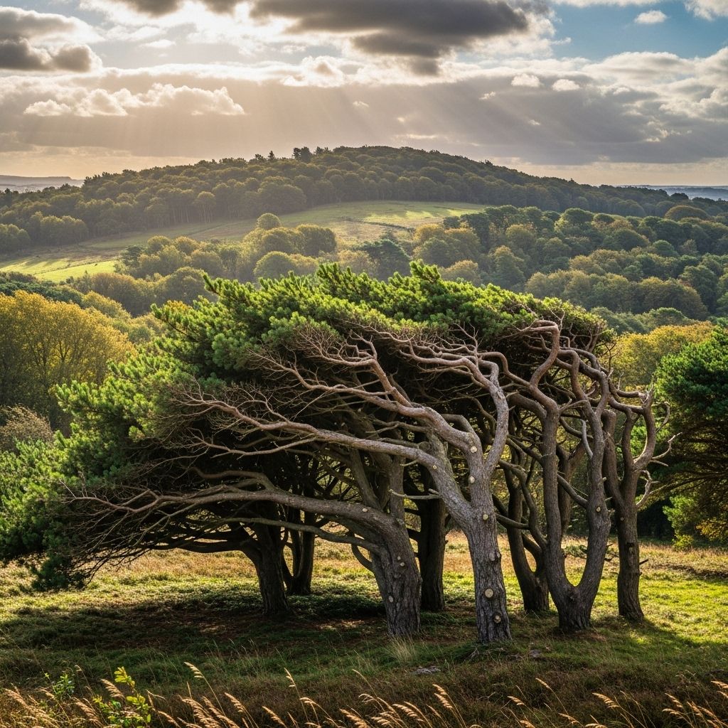 How Wind Shapes Trees: Sculpted Forests and Windswept Woodlands Forests and individual trees are dramatically sculpted by constants winds, from their shape to their survival.