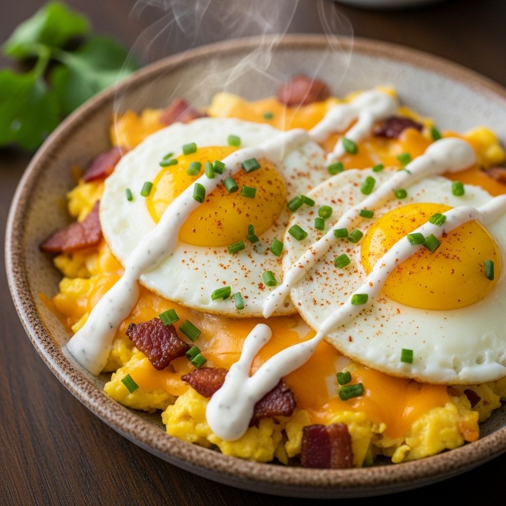 Toast with a crispy cheese edge and runny yolk makes mornings hearty and hassle-free.