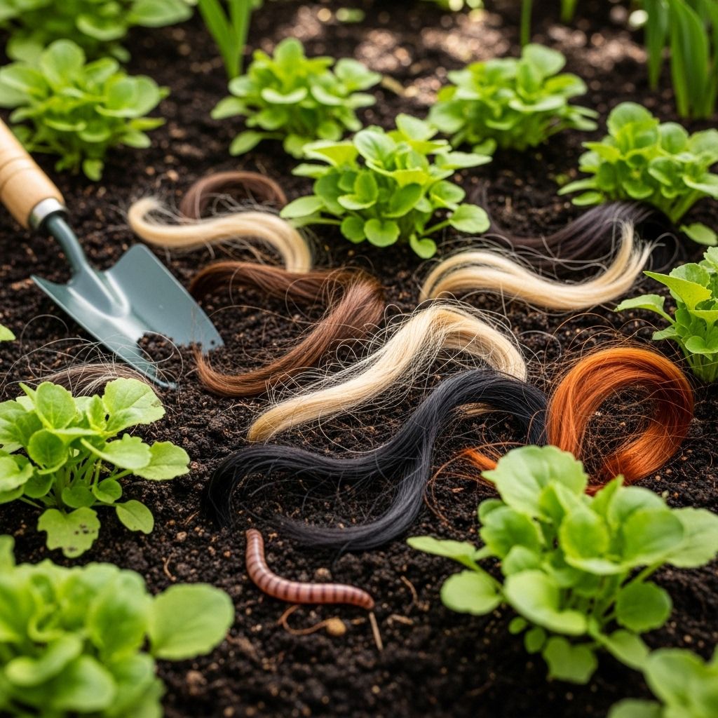 Exploring the science and tradition behind adding human hair to your garden, from composting benefits to pest control strategies.
