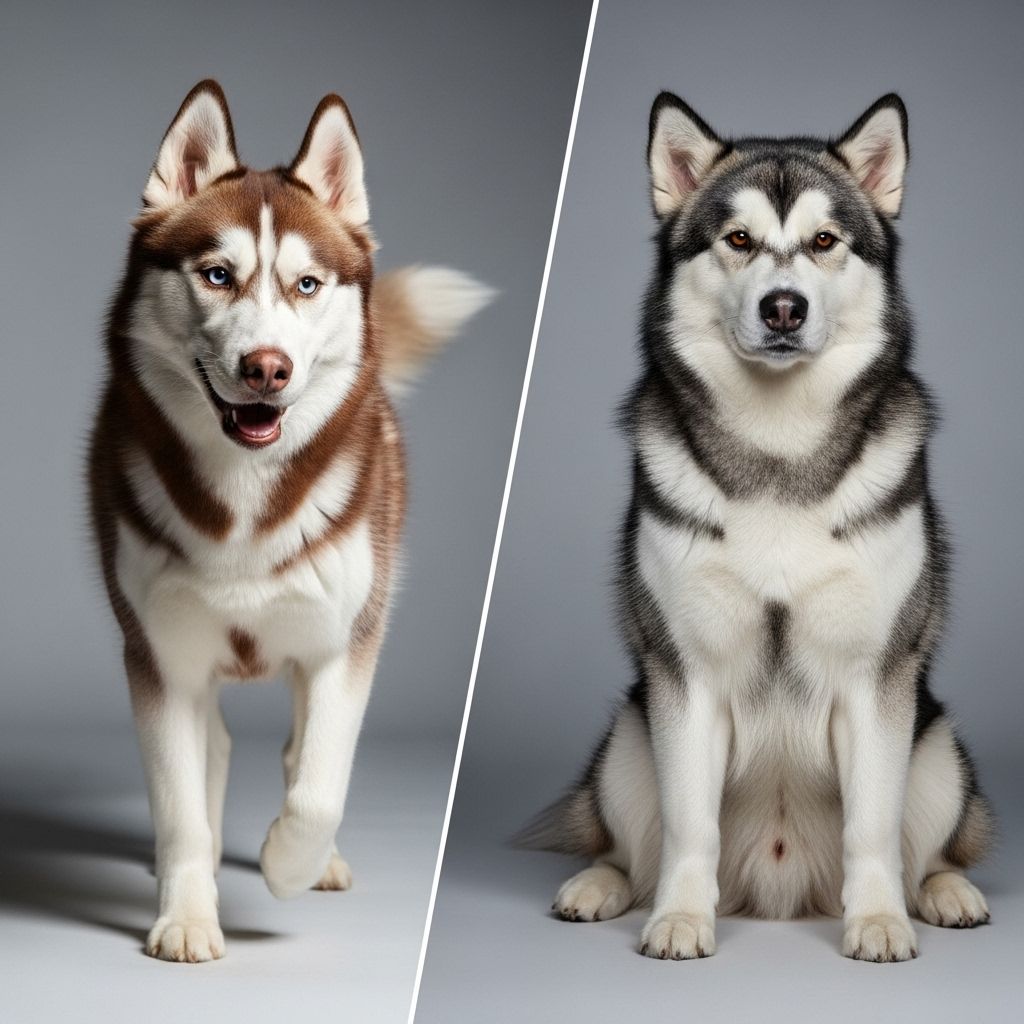 Explore the key differences and striking similarities between Siberian Huskies and Alaskan Malamutes, from size and looks to temperament and exercise needs.
