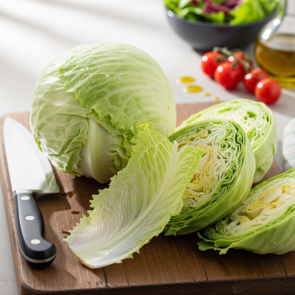 Iceberg Lettuce: Nutrition, Health Benefits & Culinary Uses An everyday crisp leaf that adds refreshing moisture and a satisfying crunch to meals.