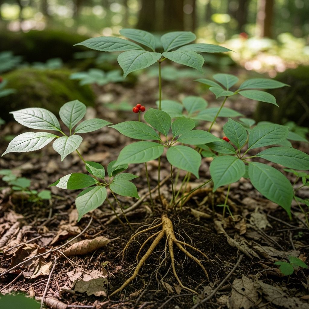 Identification and Conservation of American Ginseng A comprehensive guide to identifying American ginseng in the wild, its ecology, look-alikes, and conservation issues.