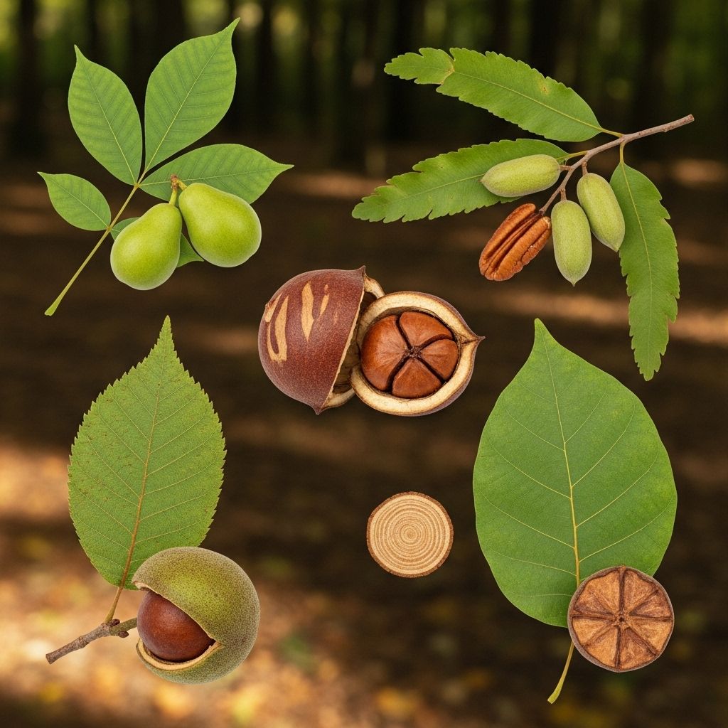 Identifying Major Hickory Species of North America Your comprehensive guide to the most prominent hickory species in North America and their unique botanical traits.