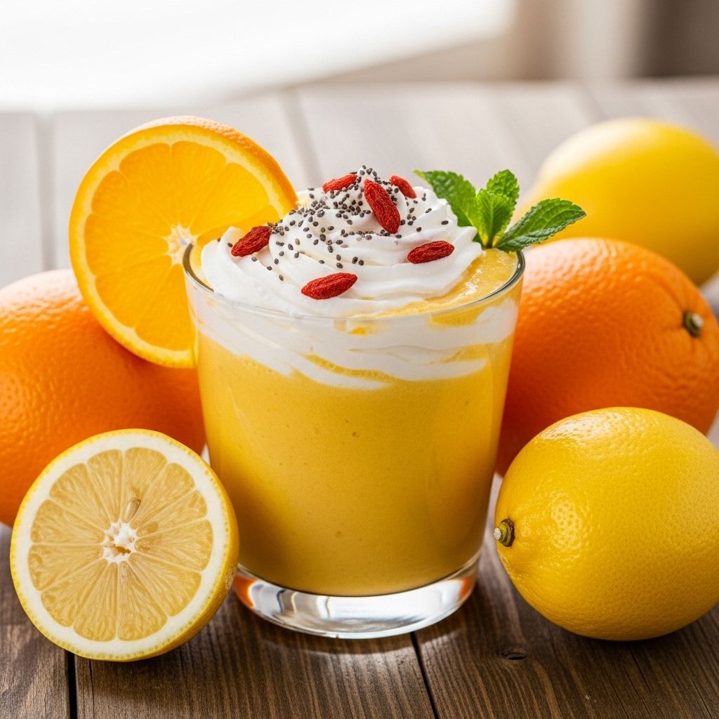 Reinforce your immunity with this nutrient-packed smoothie rich in vitamin C, probiotics, and anti-inflammatory ginger.