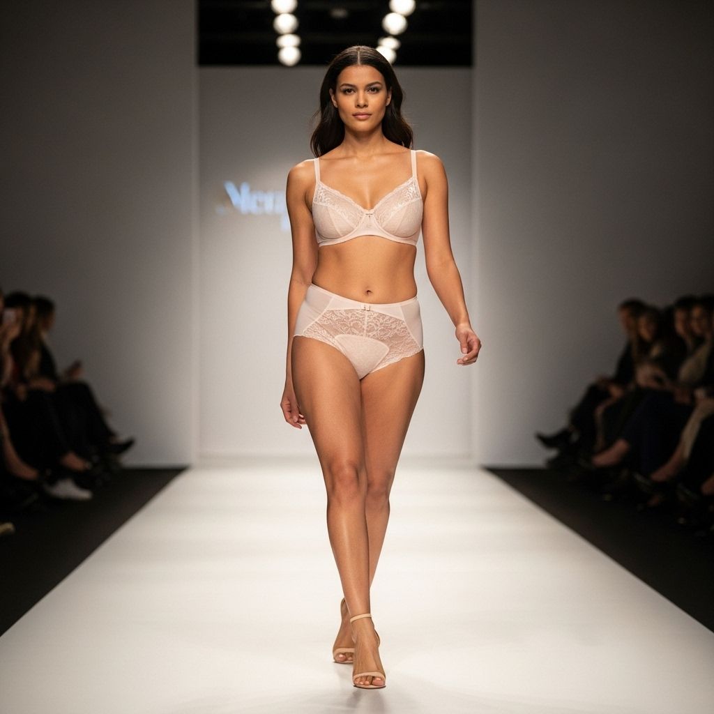 Absorbent underwear meets high fashion in a history-making runway moment, challenging stigma and championing innovative design.