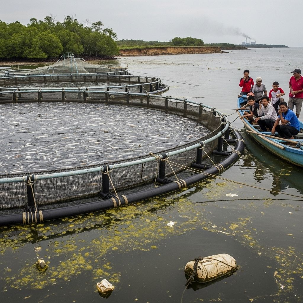 A comprehensive examination of aquaculture's environmental footprint, ecological disruption, and sustainability challenges.